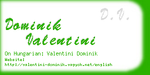 dominik valentini business card